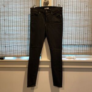 Good American good legs, dark olive denim